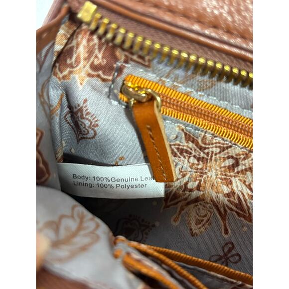 HOBO International small leather crossbody/wallet on a strap purse cognac brown - Picture 3 of 8